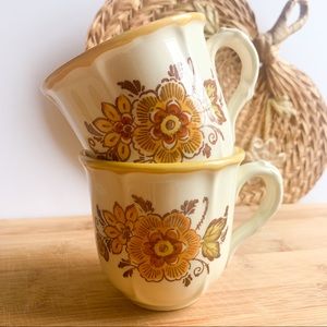 Poppy Trail Vintage Boho Tea Cups